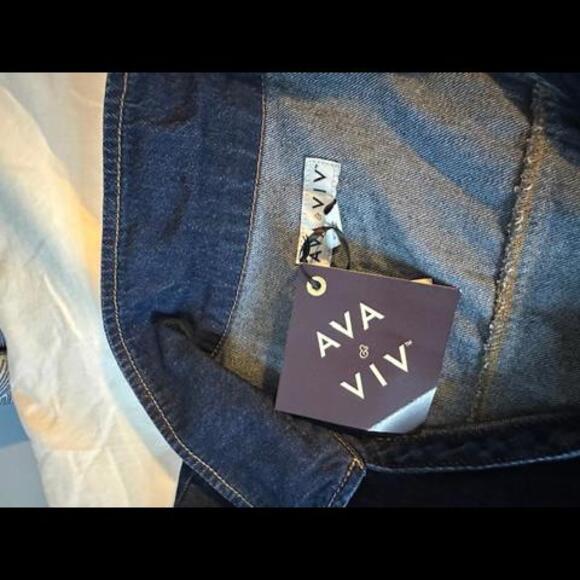NWT Ava & Viv Denim Dress, 2XL - Picture 6 of 7